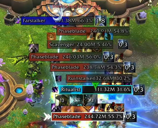 mid-pull screenshot highlighting Buff Special through the use of Capacitor Totem