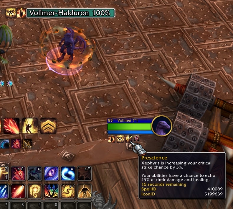 three auras applied to a friendly, two longer lasting, yet the most temporary one doesn't show